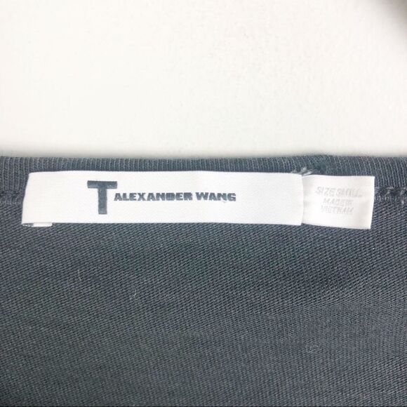 T BY ALEXANDER WANG | Asymmetrical Cutout Black T-Shirt Dress Women’s Size Small - Picture 7 of 10
